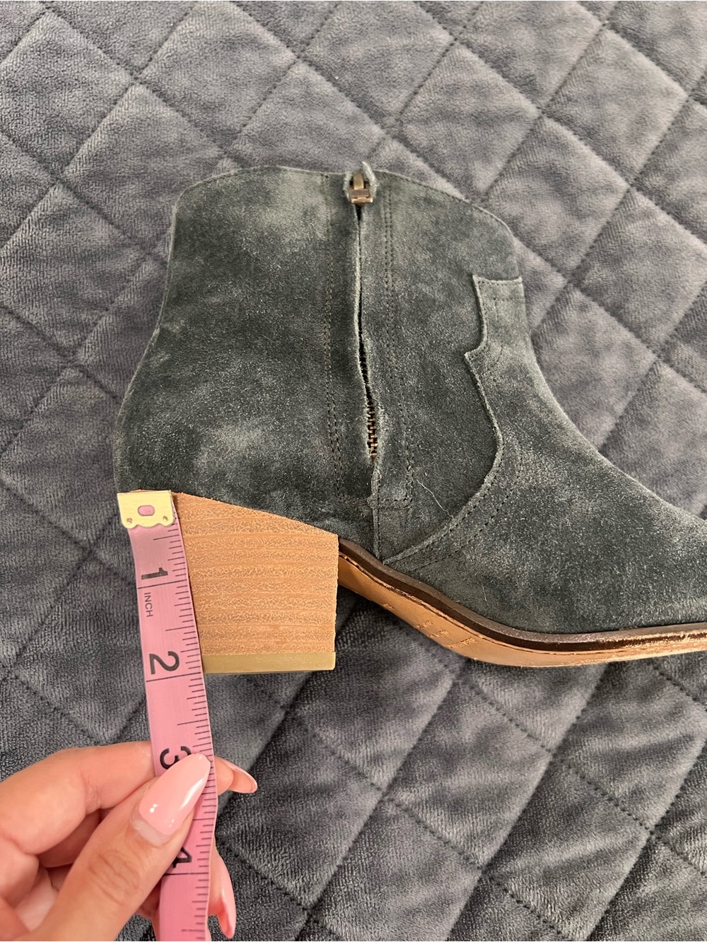 ISABEL MARANT Dicker Suede Cowboy Ankle Boots Women Size 5 Western Bootie - Picture 9 of 14